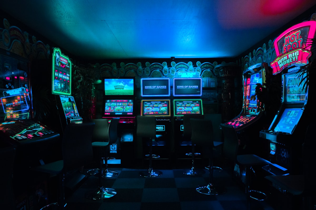 Blackjack and roulette tables